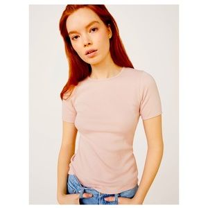 NWT Free Assembly women’s ribbed crewneck T-shirt short sleeve size medium